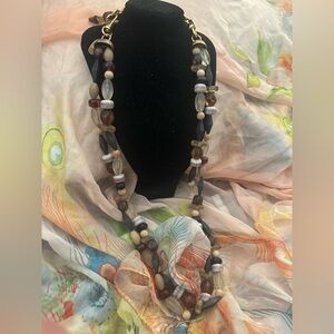 Vintage resin and beaded necklace by The limited